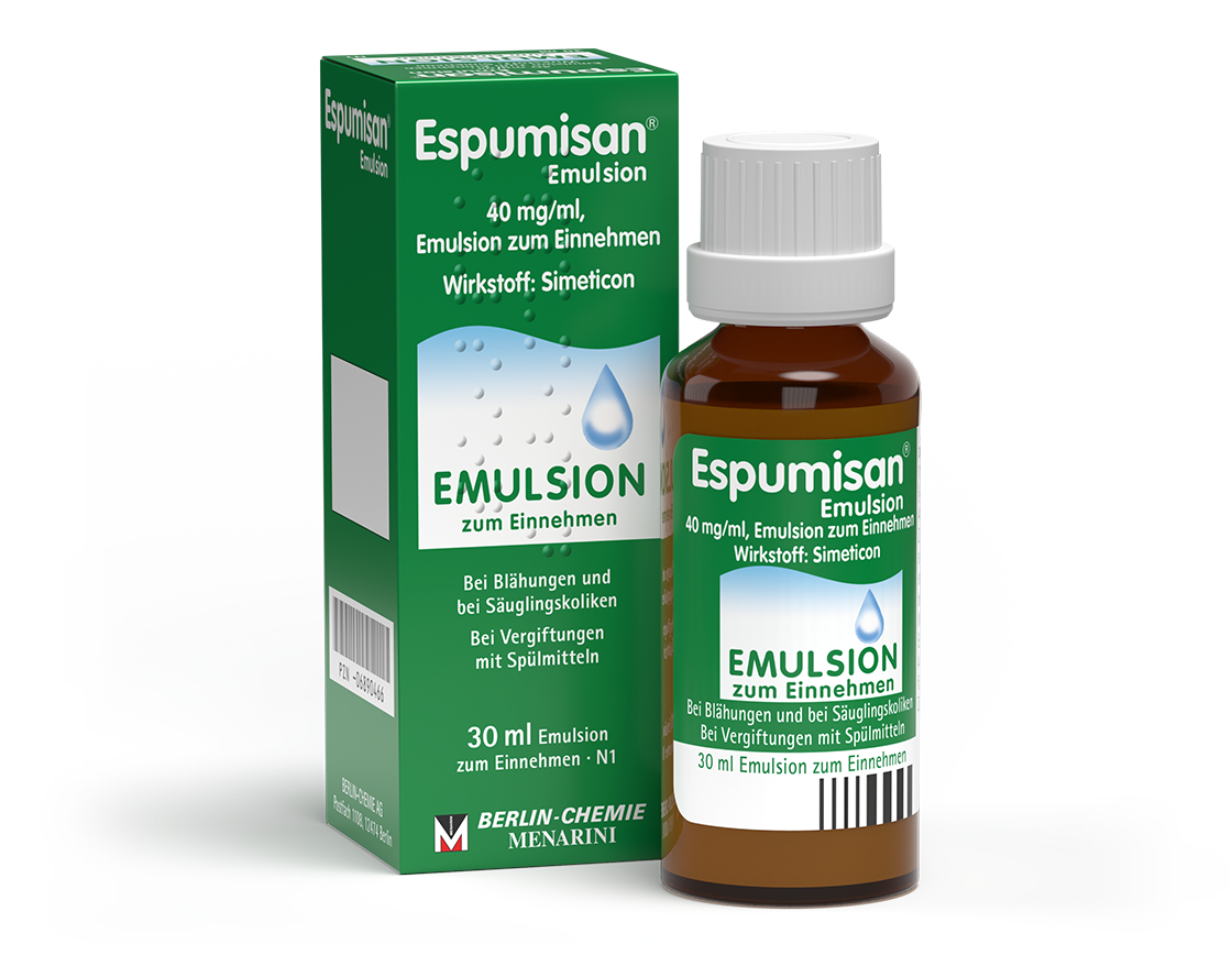 Espumisan® Emulsion  Bei Babys gasbedingter 3-Monats-Kolik